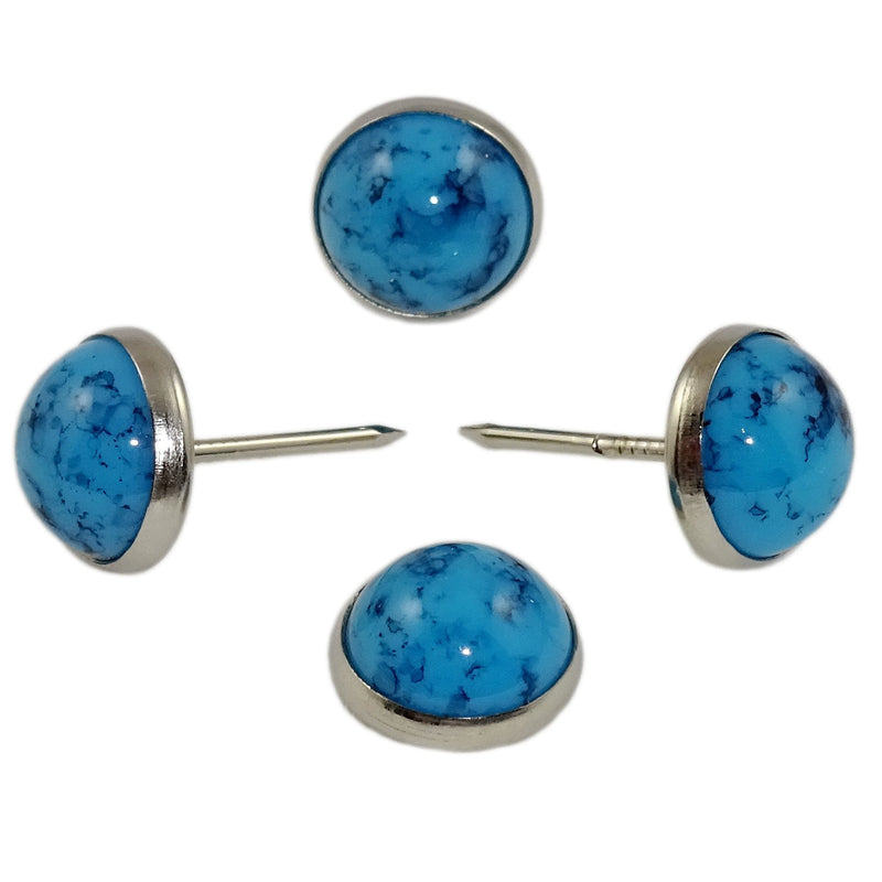 [Australia - AusPower] - Decotacks® 7/16" Marble Design Upholstery Nails, Sofa Tacks, 25 PCS/PACK DWM (Blue) Blue 