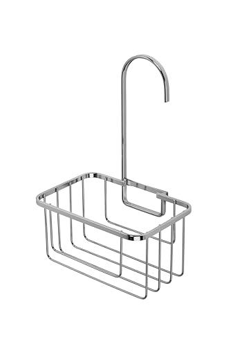 Croydex QM260441 Shower Riser Rail Hook Over Caddy, Silver by