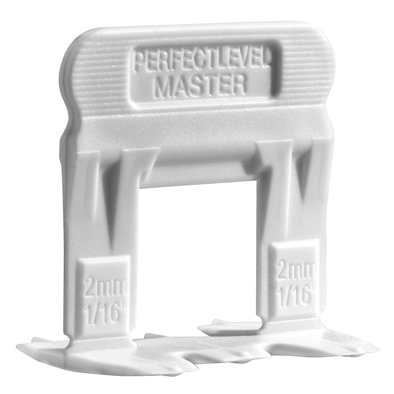 T-Lock ™ 1/16" (2mm) 100 Clips " PERFECT LEVEL MASTER ™ Professional " Anti lippage " Tile Leveling System - (spacers only), Red Wedges not Included and Sold Separately! (1)