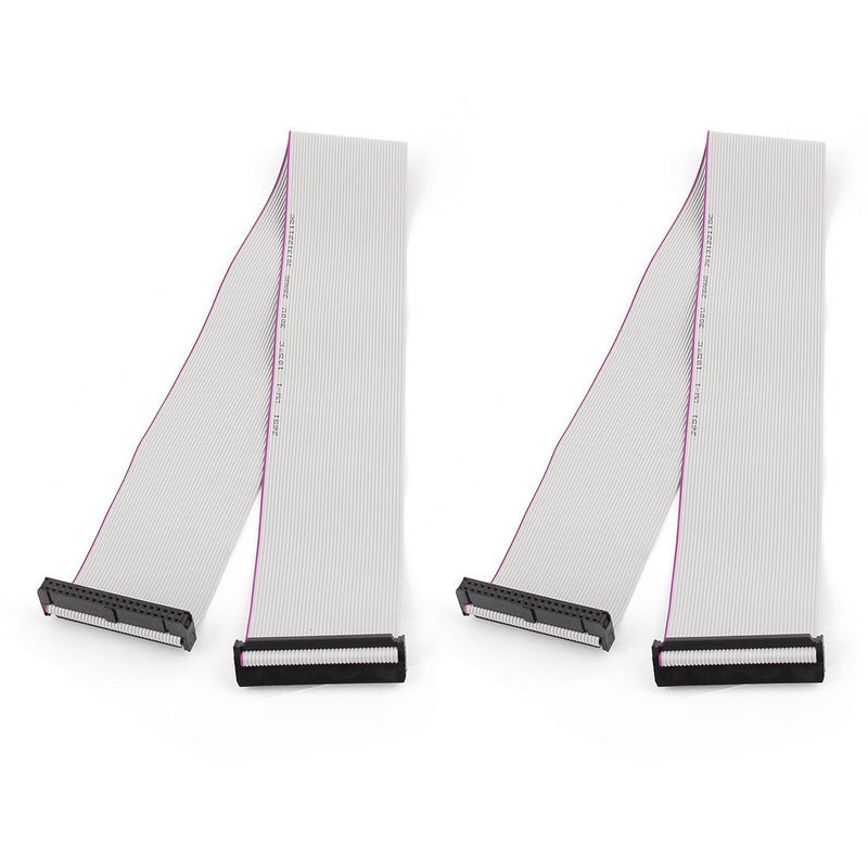 [Australia - AusPower] - uxcell a15020900ux0275 FC40P 40-Pin IDC Socket Extension Flat Ribbon Cable Wire 50cm (Pack of 2) 
