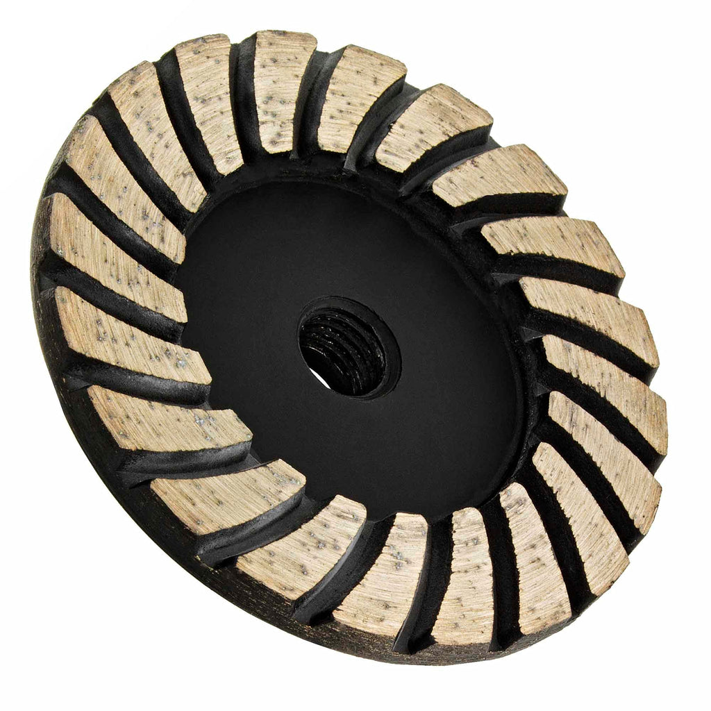 Archer Pro 4" in. Turbo Diamond Grinding Wheel, Cup Wheel for Stone Grinding. for use on Angle Grinder. Coarse Grit 4 in. x 5/8 in. -11 Coarse Grit