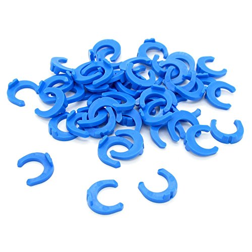 [Australia - AusPower] - JIUWU 1/4 inch Locking Clips 50 PCS Reverse Osmosis Clip ro water line clips blue clip for locking quick connect fittings for RO Reverse Osmosis Water Filter Fittings 1/4Inch 