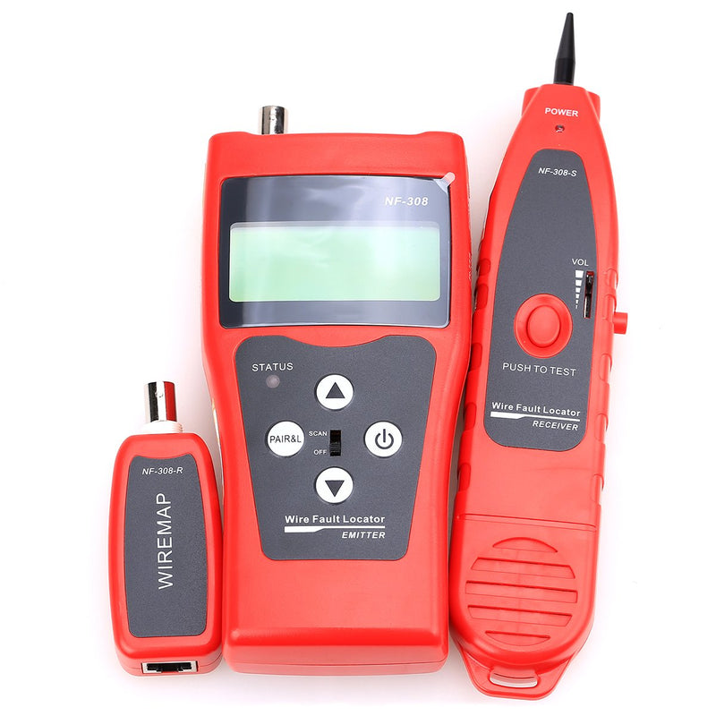 [Australia - AusPower] - Tekit NF-308 Multipurpose Network Cable Tester Hunting Wire Sorting and Cable Length Test 5e 6e Cable Coaxial Rj45 Open Jumper Wire by Tekit 