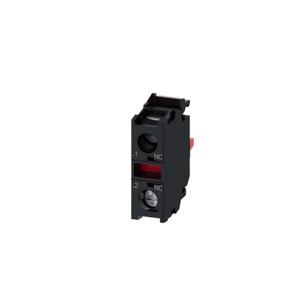 Siemens 3SU1400-1AA10-1CA0 (3SU14001AA101CA0), Contact Module With 1 Contact Element, 1Nc, Screw Terminal, For Front Plate Mounting