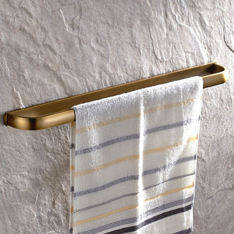 Leyden Brass Towel Bar, Antique Bathroom 23.6 inch Bath Towel Holder Rack, Wall Mounted Bathroom Accessory Towel Rod Hanger Retro Brass 60cm