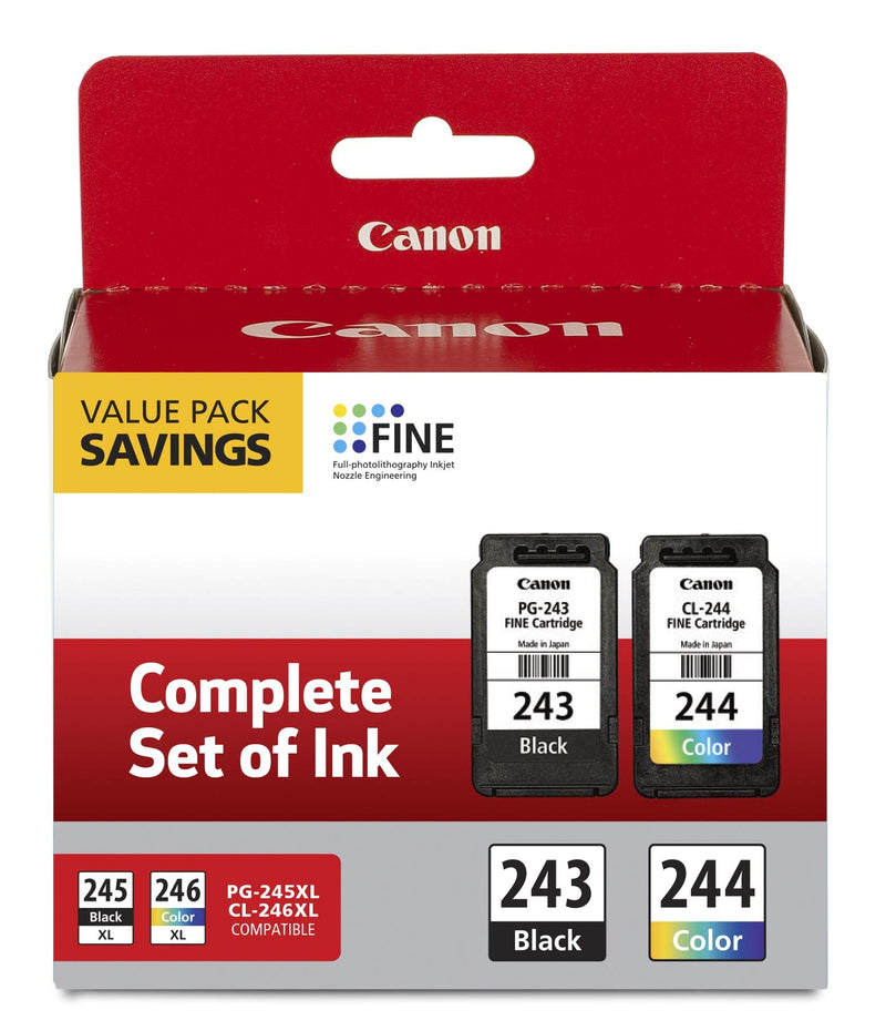 [Australia - AusPower] - Canon PG-243/ CL-244 Ink Multi pack, Compatible to TR4520, MX492, MG2520, MG2922, TS302 and TS202 Printers Black Pigment Black and Color Ink Cartridge 