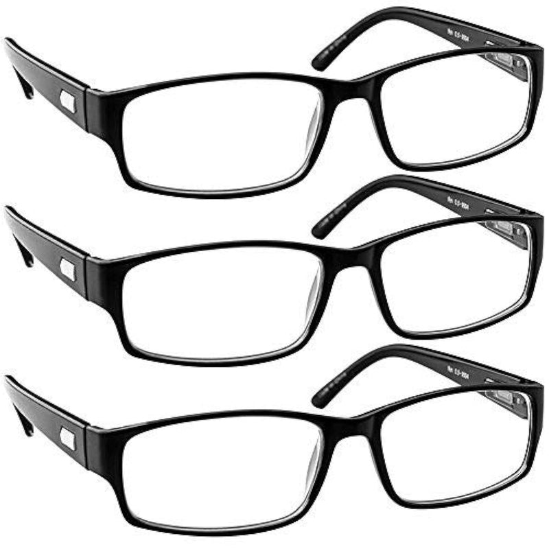 [Australia - AusPower] - TruVision Readers 9504H Reading Glasses 4 Men & Women 1/3 Pk 04h-3 Black 2.5 x 