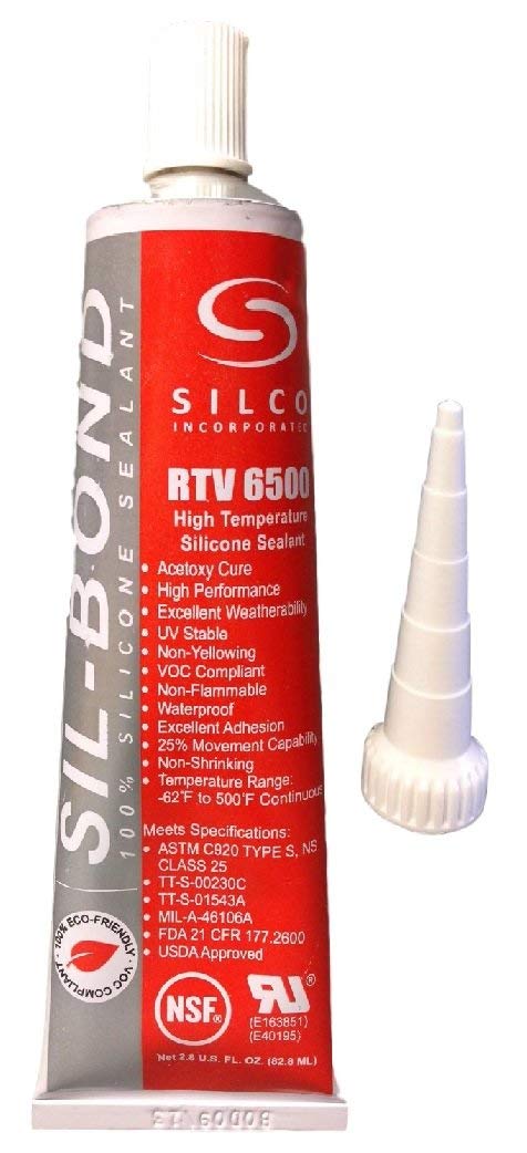 [Australia - AusPower] - Sil-Bond RTV 6500 High Temperature Industrial Construction Grade Silicone - Red (2.8oz) 