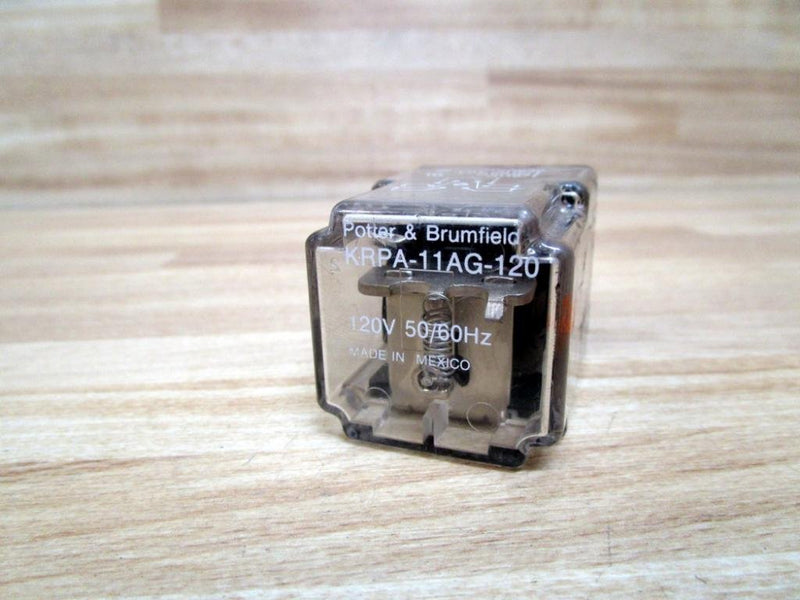 TE CONNECTIVITY/POTTER & BRUMFIELD KRPA-11AG-120 Power Relay, DPDT, 120VAC, 10A, Plug in