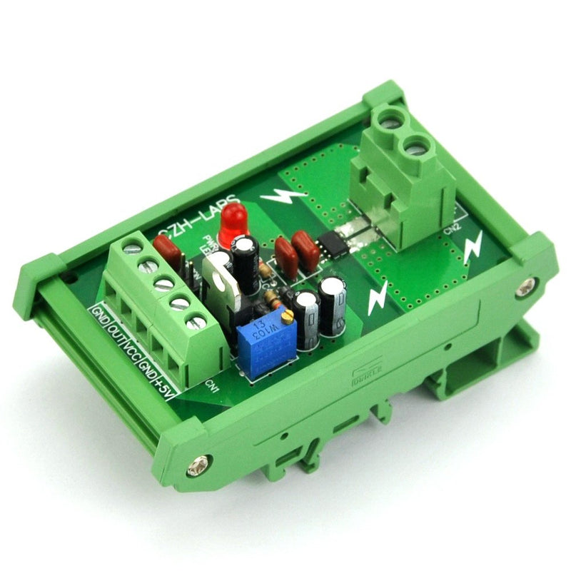 Electronics-Salon DIN Rail Mount AC/DC Current Sensor Module, Based on ACS712 (+/-5Amp) +/-5Amp