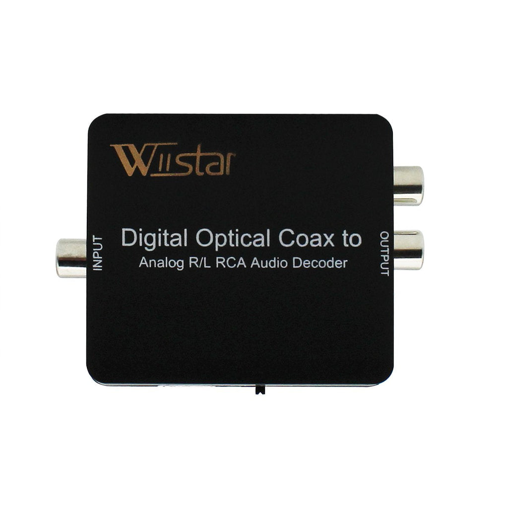 [Australia - AusPower] - Fiber Optical Decoder Support AC3/DTS/Toslink Coaxial Digital to Analog Audio L/R Decoder 3.5mm Earphone 