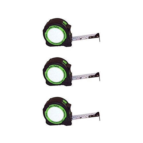 [Australia - AusPower] - FastCap ProCarpenter Standard/Standard Reverse Measuring Tape - Ideal for Professionals and Home Improvement - with Lever Action Belt Clip and Dual Locking System - 16 Foot, 3-Pack - FASTC-3V 