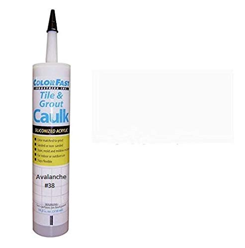 COLORFAST INDUSTRIES Color Fast Silicone Caulk matching Mapei Avalanche, sanded rough finish tube