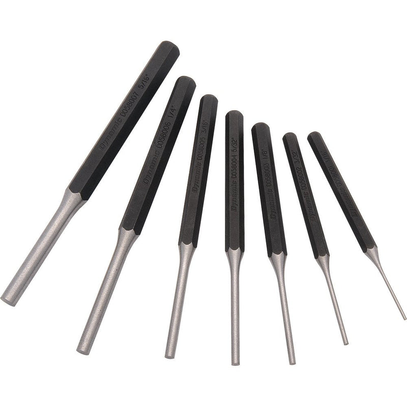 Dynamic Tools D058200 Pin Punch Set (7 Piece), 1/16" to 5/16"