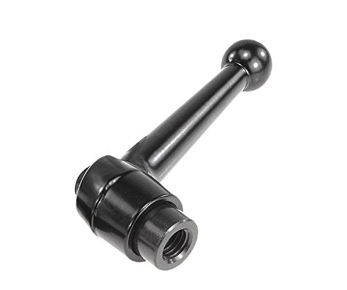 [Australia - AusPower] - Kipp 06410-4A51 Zinc/Steel Adjustable Handle with 1/2-13" Internal Thread, Classic Ball Style, Inch, Black Satin Plastic Coated Finish, Steel Components, Size 4 