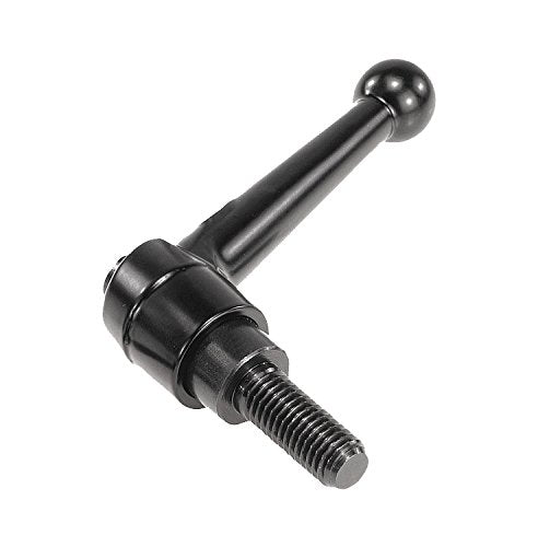 [Australia - AusPower] - Kipp 06430-3A41X50 Zinc/Steel Adjustable Handle with 3/8-16" External Thread, Classic Ball Style, Inch, Black Satin Powder-Coated Finish, Steel Components, Size 3, 50 mm Screw Length 