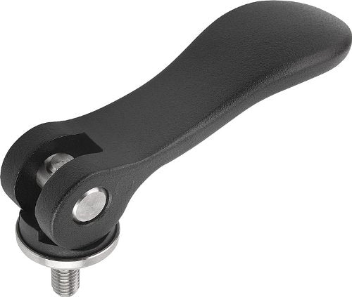 [Australia - AusPower] - Kipp 04232-1011A2X30 Cam Levers with 1/4-20" External Thread, Inch, Steel Surface Finish, 30 mm Screw Length, Size 1 