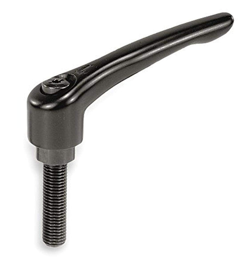 [Australia - AusPower] - Kipp 06460-3A41X60 Zinc Adjustable Handle with 3/8-16" External Thread, Modern Design Style, Steel Components, Inch, Black Satin Powder-Coated Finish, Size 3, 60 mm Screw Length 