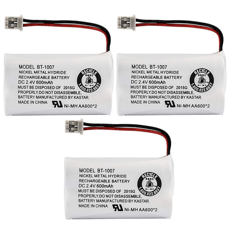 [Australia - AusPower] - New! Genuine Uniden BBTY0651101 BT-1007 NiMH 600mAh DC 2.4V Rechargeable Cordless Telephone Battery (3-Pack) 