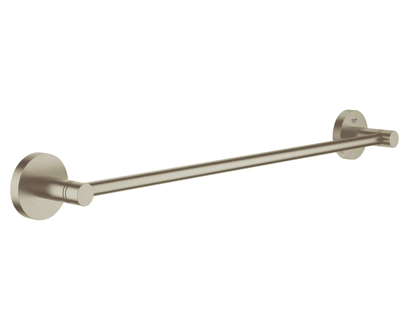 GROHE 40688EN1 Essentials Towel Bar, Brushed Nickel InfinityFinish 18 Inch Brushed Nickel Infinity