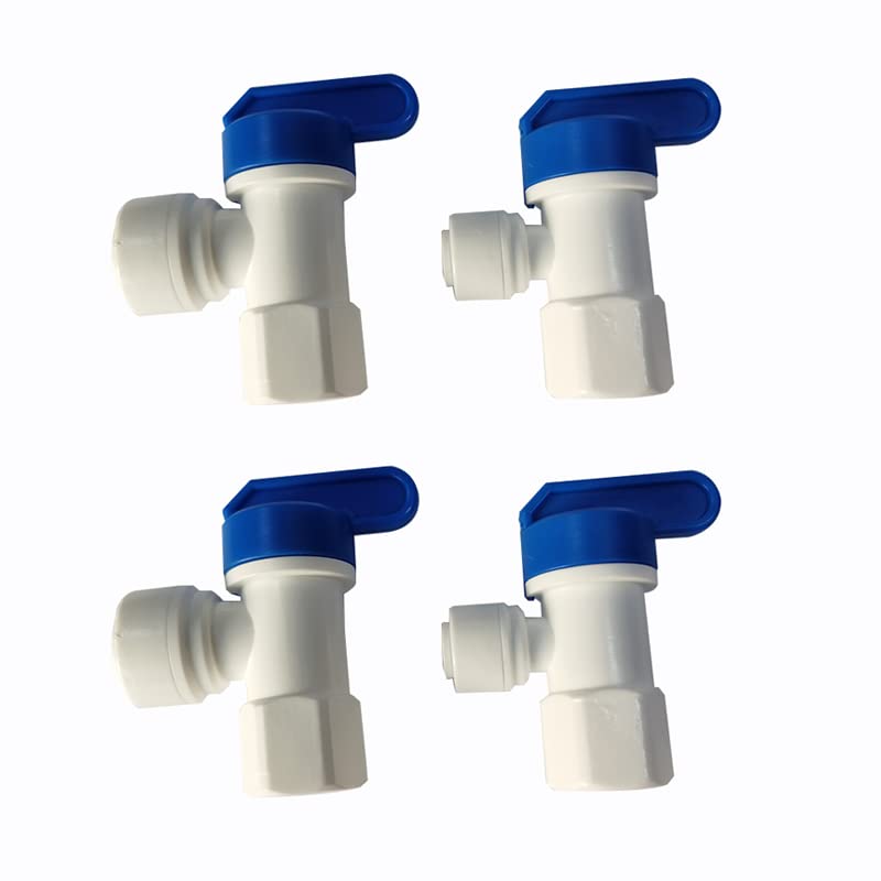 [Australia - AusPower] - Malida Tank Ball Valve 1/4" FPT by 1/4",3/8" OD Tubing quick connector for RO Water Reverse Osmosis Filter system set of 4 