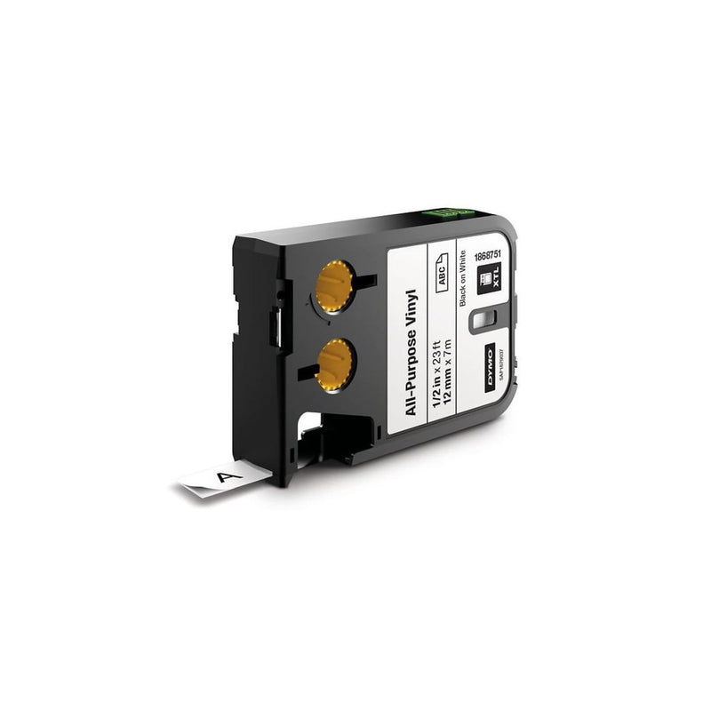 DYMO All-Purpose Labels for DYMO XTL Label Makers Black on White 1" 1 Roll (1868753) 1/2" (12MM)