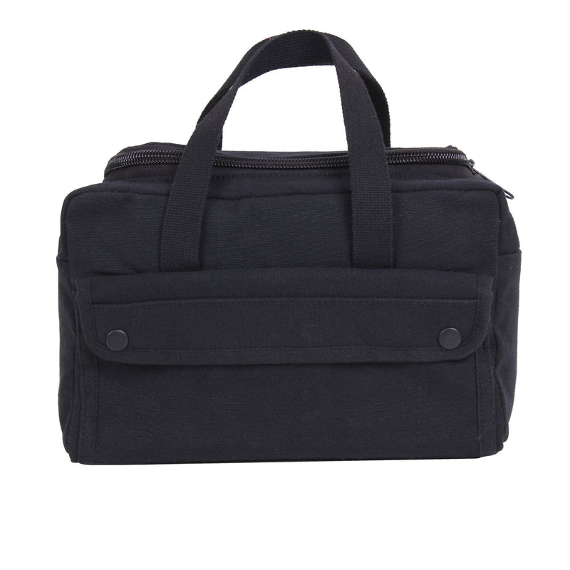 Rothco Wide Mouth Mechanics Tool Bag with Brass Zipper - Heavy Duty Canvas Construction - Ideal for Tool Storage and Transport, Black