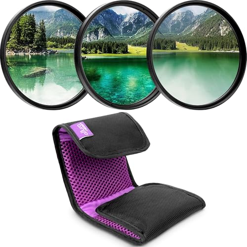 Altura Photo 40.5mm Camera Lens Filter Kit, UV, Polarizing & ND with Case