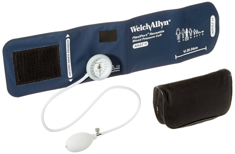 [Australia - AusPower] - Welch Allyn DS44-11C Gauge with Durable One Piece Cuff and Case, Adult 