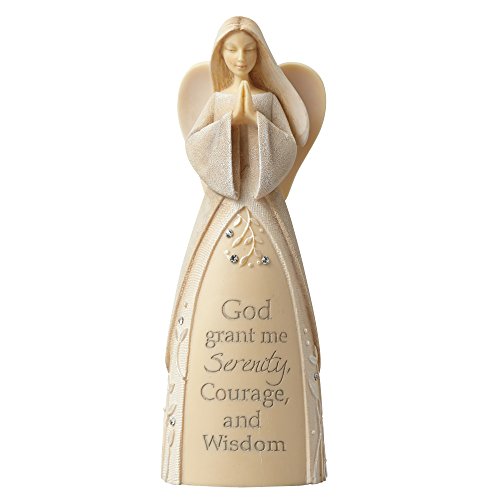 Foundations Serenity Mini Angel Stone Resin Figurine, 4.53 Mini Figurine
