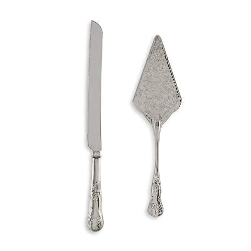 Vintage Inspired Silver Cake Knife and Server Style 9530 Silver Plated - Vintage