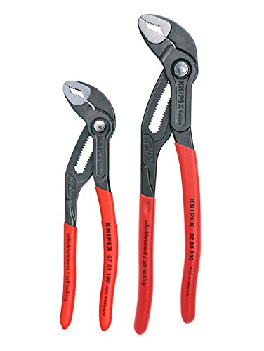 Knipex Cobra slip-joint pliers set, 2 piece, shown together for a clear view of the tools