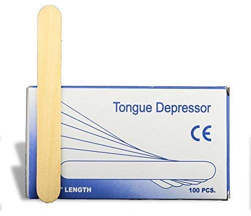 [Australia - AusPower] - Tongue Depressors Non Sterile Non Splinter Chemical Free Wooden 6 inch High Grade Natural Birch by P&P MEDICAL SURGICAL Box of 100 