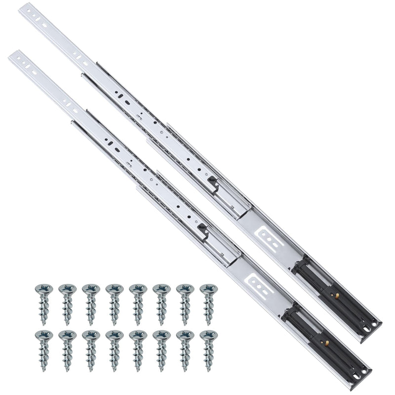 Pair of 12" Rok Hardware Soft Close Drawer Slides, Full Extension, Ball Bearing, 100 lb Weight Capacity - Available in 12", 14", 16", 18", 20", 22" and 24" Lengths 12 Inch