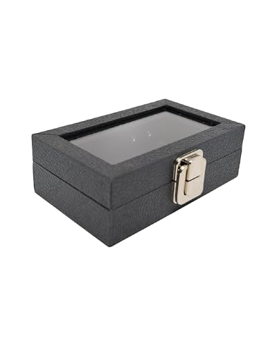 Novel Box Black Leatherette Jewelry Display Case 6X3.75X2 Inches Small: 6X3.75X2