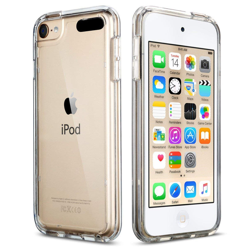 [Australia - AusPower] - ULAK iPod Touch 7 Case, iPod Touch 6 & 5 Case, Transparent Slim Hybrid TPU Bumper/Scratch Resistant Hard PC Back, Corner Shock Absorption Case for iPod Touch 5th 6th 7th Generation, Clear 