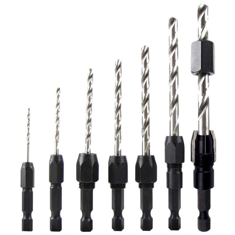 Snappy 7pc Drill Bit Adapter Set 1/16" - 1/4" Made in USA