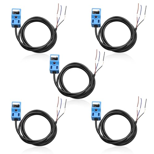 Lzcdelyxiao SN04-P inductive proximity sensor switch, PNP normally open, 4mm, 3-wire DC 10–30V (5-pack)