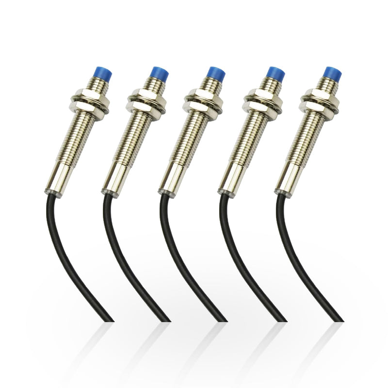 [Australia - AusPower] - 5Pcs NC Normally Close NPN Inductive Proximity Sensor Switch M8 Detector 2mm DC6V-36V 3 Wire LJ8A3-2-Z/AX 