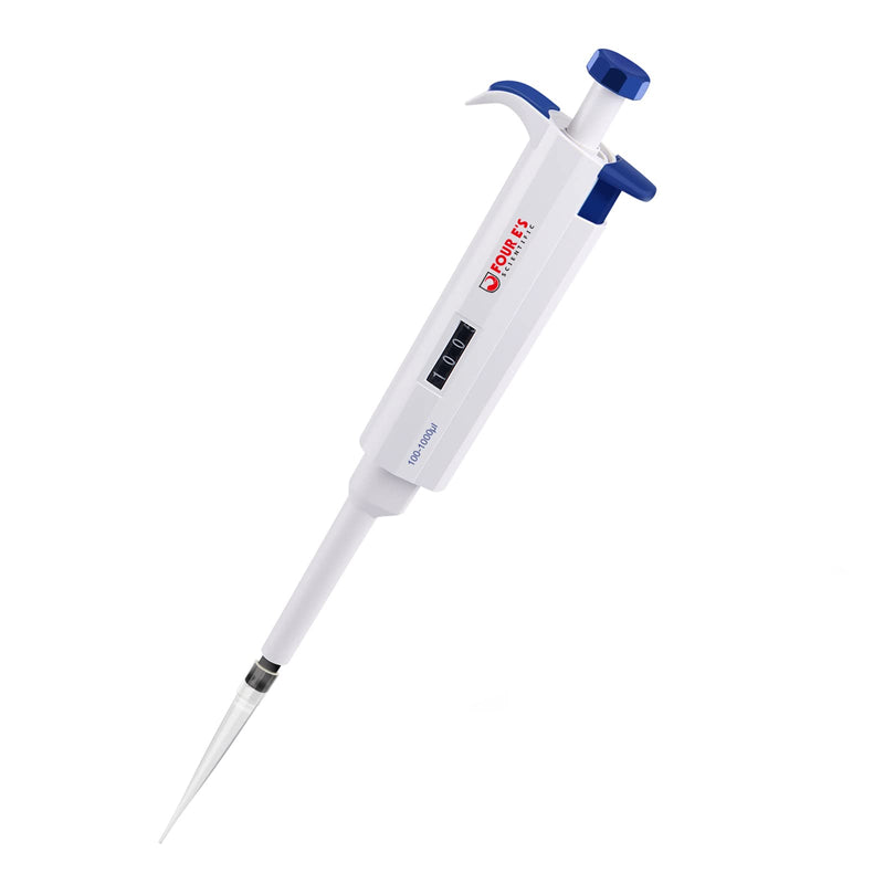 FOUR E'S SCIENTIFIC 100uL-1000uL High-Accurate Single-Channel Manual Adjustable Variable Volume Pipettes 07 (100-1000ul)