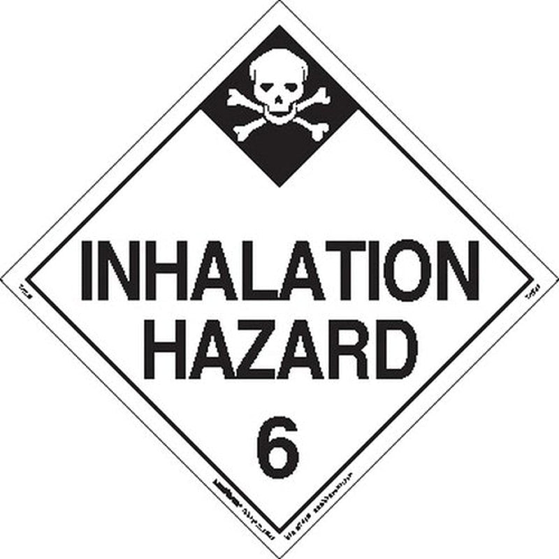 Labelmaster Z-EZ29 Inhalation Hazard Hazmat Placard, Worded, E-Z Removable Vinyl (Pack of 25)