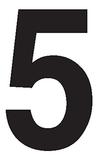 Labelmaster NUMERAL5 "Numeral 5" Labels, 2", Clear Vinyl (Pack of 50)
