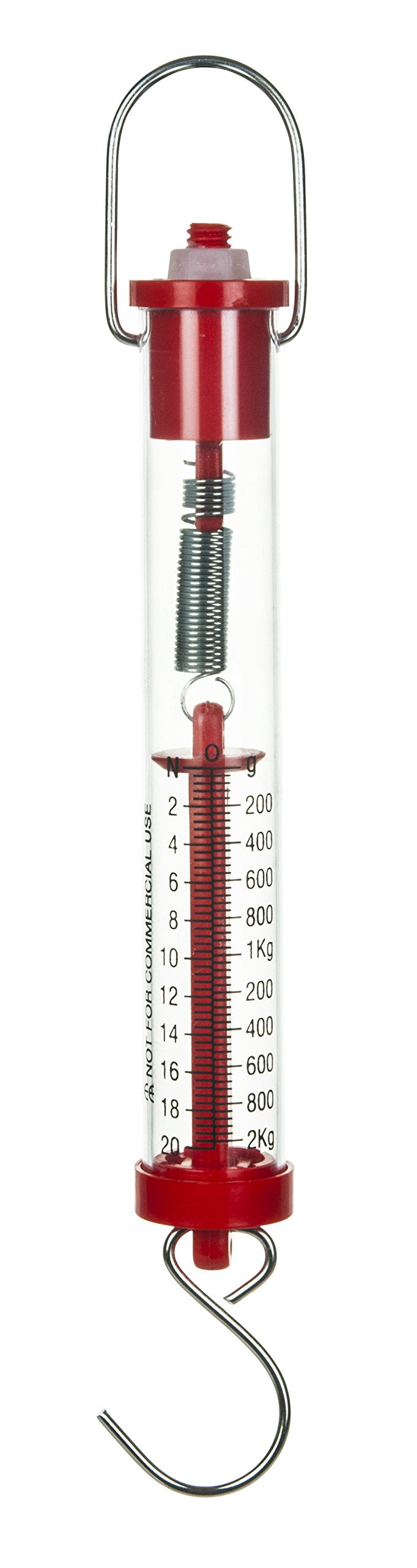 [Australia - AusPower] - Eisco Labs Newton Force Meter Spring Scale - Max Capacity 20N, 2Kg, Dual Scale Labeled 