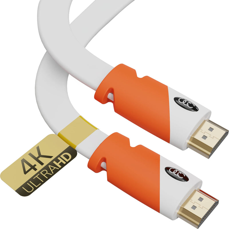 [Australia - AusPower] - Ultra Clarity Cables Flat HDMI Cable 25ft - High Speed Hdmi Cord - Supports Ethernet 4K 3D 2160p - HDMI Latest Standard - CL3 Rated - 25 Feet 
