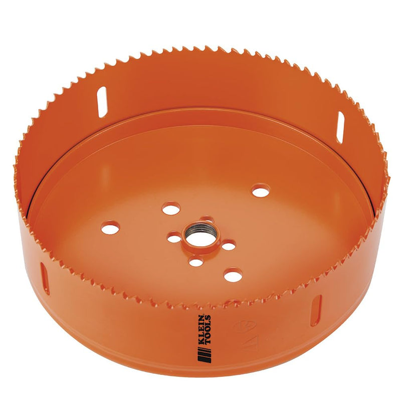 Klein Tools 31900 Bi-Metal Hole Saw, 6-3/8-Inch, For Drywall-Ceiling Tile-Steel-Wood-Plastic, Stainless Steel, Recessed Lighting 6-3/8" (16.2 cm)
