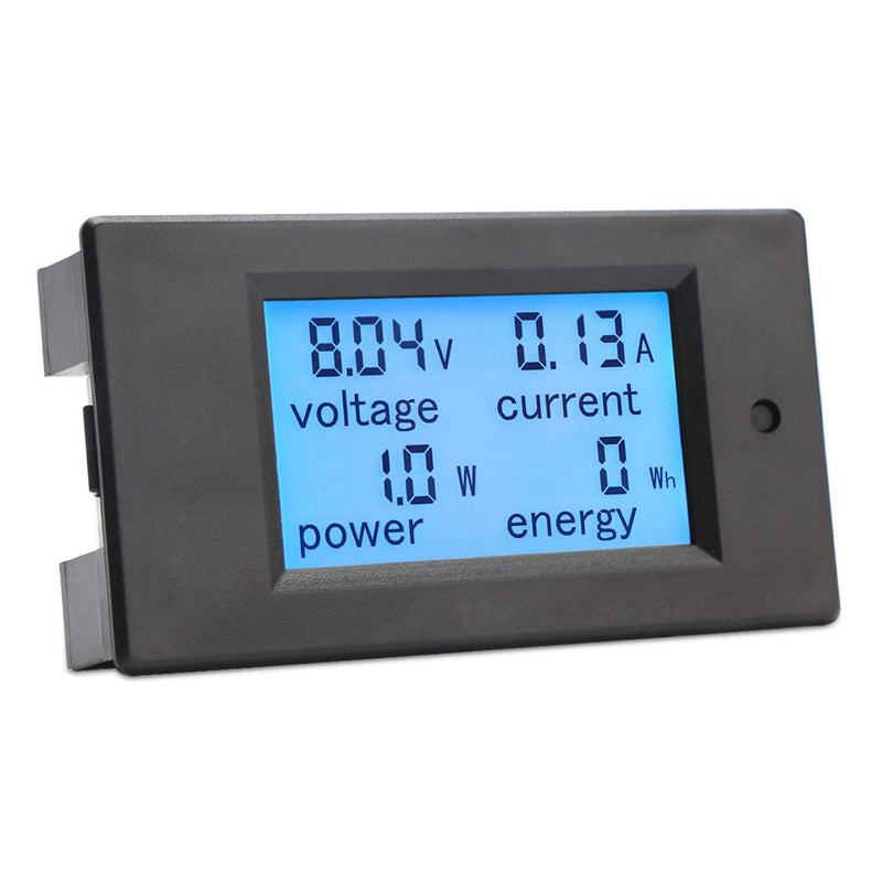 [Australia - AusPower] - DROK Digital Multimeter DC 6.5-100V 20A Voltage Amperage Power Energy Meter, DC Volt Amp Tester Gauge Monitor LCD Digital Display with Built-in Shunt Classic 