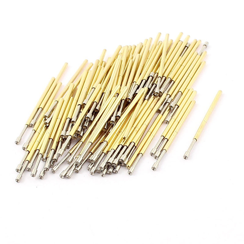 [Australia - AusPower] - uxcell 100Pcs P100A 1.5mm Dia Concave Tip Spring Loaded Test Probes Pin 33mm 