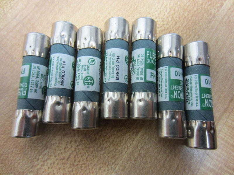 Bussmann FNM-10 Fusetron Fuse FNM10 (Pack of 7)