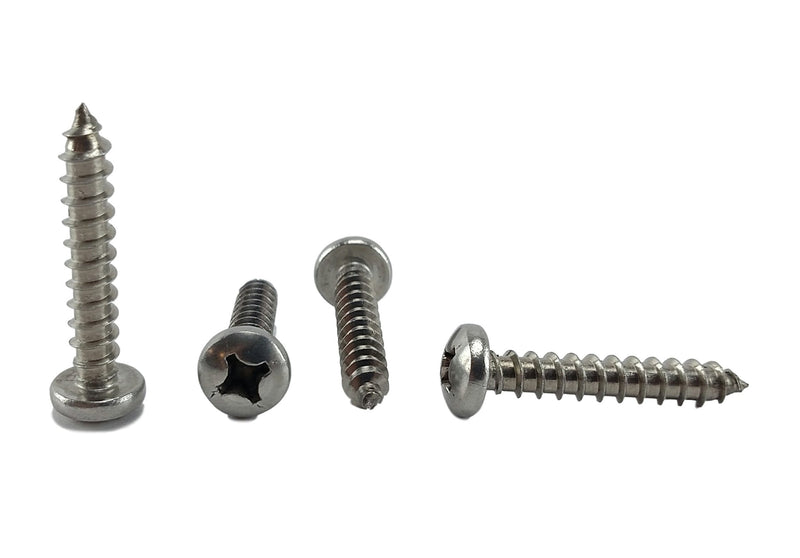 #12 X 1-1/4" Stainless 18-8 Phillips Pan Head Sheetmetal Screw (1/2" to 2-1/2" in Listing) 100 Sheet Metal Screws (#12 X 1-1/4 INCH) #12 X 1-1/4 INCH