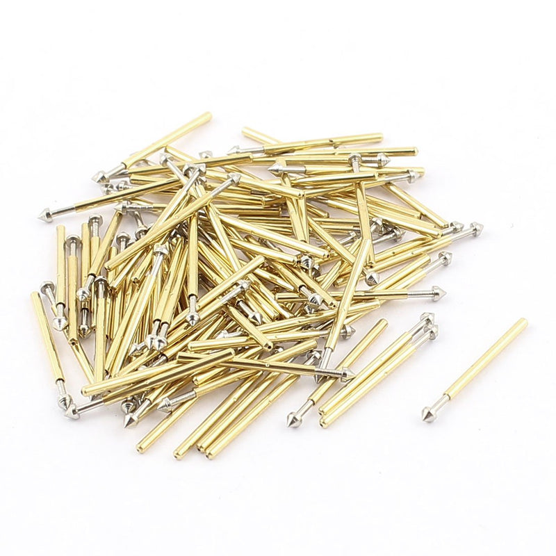 [Australia - AusPower] - uxcell a15091500ux0390 P75-E2 Convex Tip Metal Spring Test Probe Pin, 1.3 mm Diameter, 100 Piece 